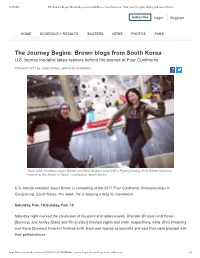 The Journey Begins: Brown Blogs from South Korea | Icenetwork.Com: Your Home for ﬁgure Skating and Speed Skating