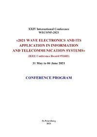 2021 Wave Electronics and Its Application in Information and Telecommunication Systems»
