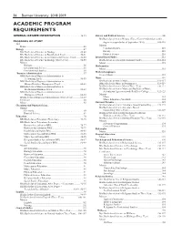 Academic Program Requirements General Degree Information