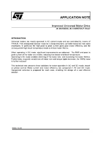 AN422 Improved Universal Motor Drive
