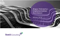 Argus Enterprise – Implementation Assistance