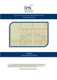 Better Local Government: a Programme for Change