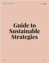 CFDA Guide to Sustainable Strategies