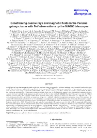 Constraining Cosmic Rays and Magnetic Fields in the Perseus