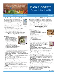 Easy Cooking from Pantry to Table Extension.Psu.Edu/Nutrition-Links Issue 6