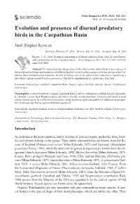 Evolution and Presence of Diurnal Predatory Birds in the Carpathian Basin
