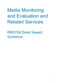 Media Monitoring and Evaluation and Related Services