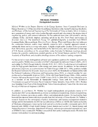 MICHAEL WEBBER Distinguished Associate Michael Webber Is The