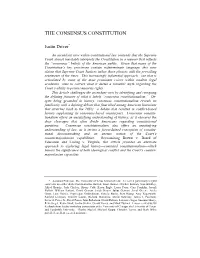 The Consensus Constitution