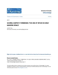 The Use of Space in Early Modern Venice