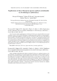 Typification of Three European Species Epithets Attributable to Strobilomyces (Boletales)