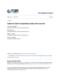 An Exploratory Study of the Crow Fair