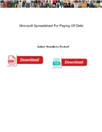 Microsoft Spreadsheet for Paying Off Debt
