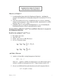 Notes on the Calculus of Thermodynamics
