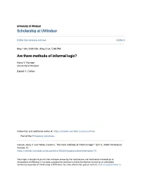 Are There Methods of Informal Logic?