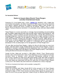 For Immediate Release