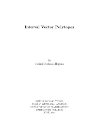 Interval Vector Polytopes