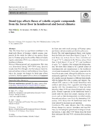 Stand Type Affects Fluxes of Volatile Organic Compounds from the Forest Floor in Hemiboreal and Boreal Climates