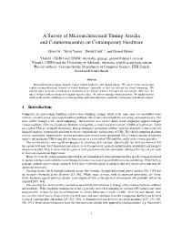 A Survey of Microarchitectural Timing Attacks and Countermeasures on Contemporary Hardware