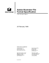 Adobe Illustrator File Format Specification 23 February 1998