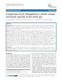 Comparative Fecal Metagenomics Unveils Unique Functional Capacity