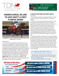 Hidden Scroll in Line to Give Mott a First Florida Derby