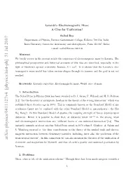 Lorentz's Electromagnetic Mass: a Clue for Unification?