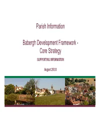 Parish Information Babergh Development Framework