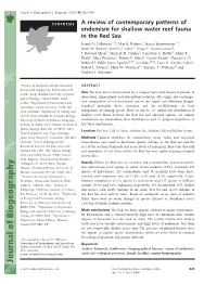 A Review of Contemporary Patterns of Endemism for Shallow Water Reef Fauna in the Red Sea Joseph D