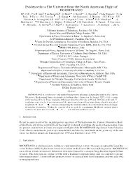 Evidence for a Flat Universe from the North American Flight Of