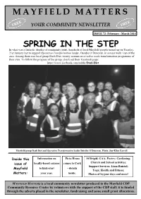 Mayfield Matters Spring in the Step