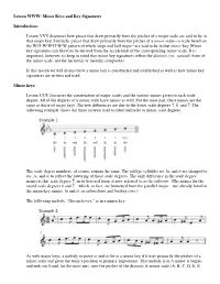 Minor Keys and Key Signatures Introduction