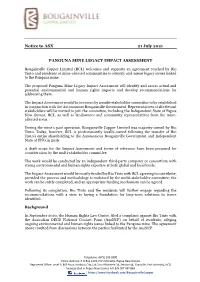 Panguna Mine Legacy Impact Assessment