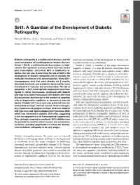 A Guardian of the Development of Diabetic Retinopathy