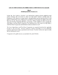 EULA Open Source Notice (For Dbaas) 08.25.17