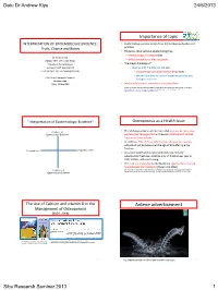Interpreting Epidemiologic Evidence: Strategies for Study Design and Analysis