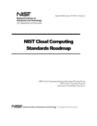 NIST Cloud Computing Standards Roadmap