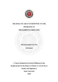 The Role of ASEAN in Response to the Problems of the Rohingya