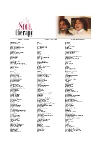 Full Song List