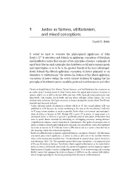 Justice As Fairness, Utilitarianism, and Mixed Conceptions