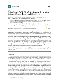 Vision-Based Traffic Sign Detection and Recognition Systems
