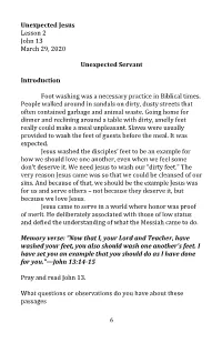 6 Unexpected Jesus Lesson 2 John 13