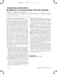 Breakdown of Interdependent Directed Networks Xueming Liu, ∗ † H