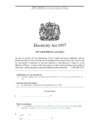 Electricity Act 1957