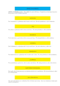 [ENTRY POLYHEDRA] Authors: Oliver Knill: December 2000 Source: Translated Into This Format from Data Given In