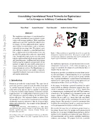 Generalizing Convolutional Neural Networks for Equivariance to Lie Groups on Arbitrary Continuous Data