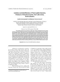 Isolation and Identification of Thermophilic Bacteria, Producer of Amylase Enzyme, from Lake Linow, North Sulawesi
