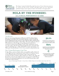 Nola by the Numbers: 2014 School Performance Scores