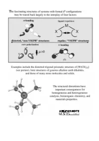 "Non-VSEPR" Structures and Bonding in D0 Systems