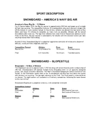 Sport Description Snowboard - Snowboarder X